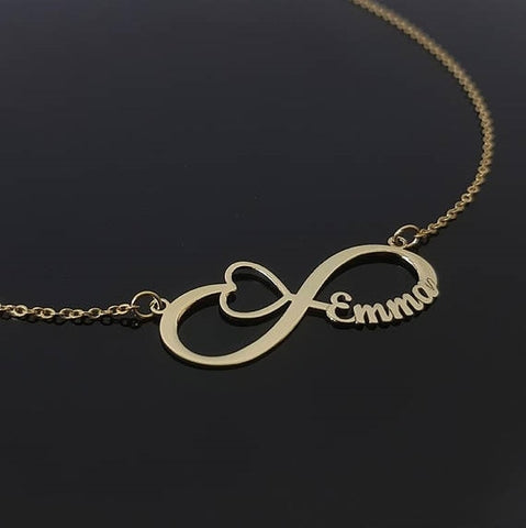 Image of Personalized Infinity Name Pendant Necklace Women Custom Bijoux Femme Heart Statement Choker BFF Jewelry Valentine e's Day Gift