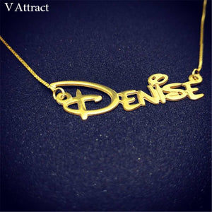 9 Font Style Custom Name Necklace Nameplate Jewelry BFF Personalized Choker Silver Rose Gold Box Chain Bridesmaid Christmas Gift